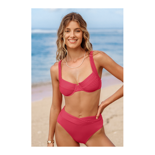 Bild von Bügel-Bikini-Set in Weinrot