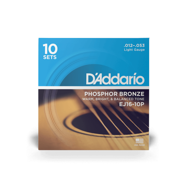 Bild von DAddario EJ16-10P Gitarrensaiten, 10er Pack