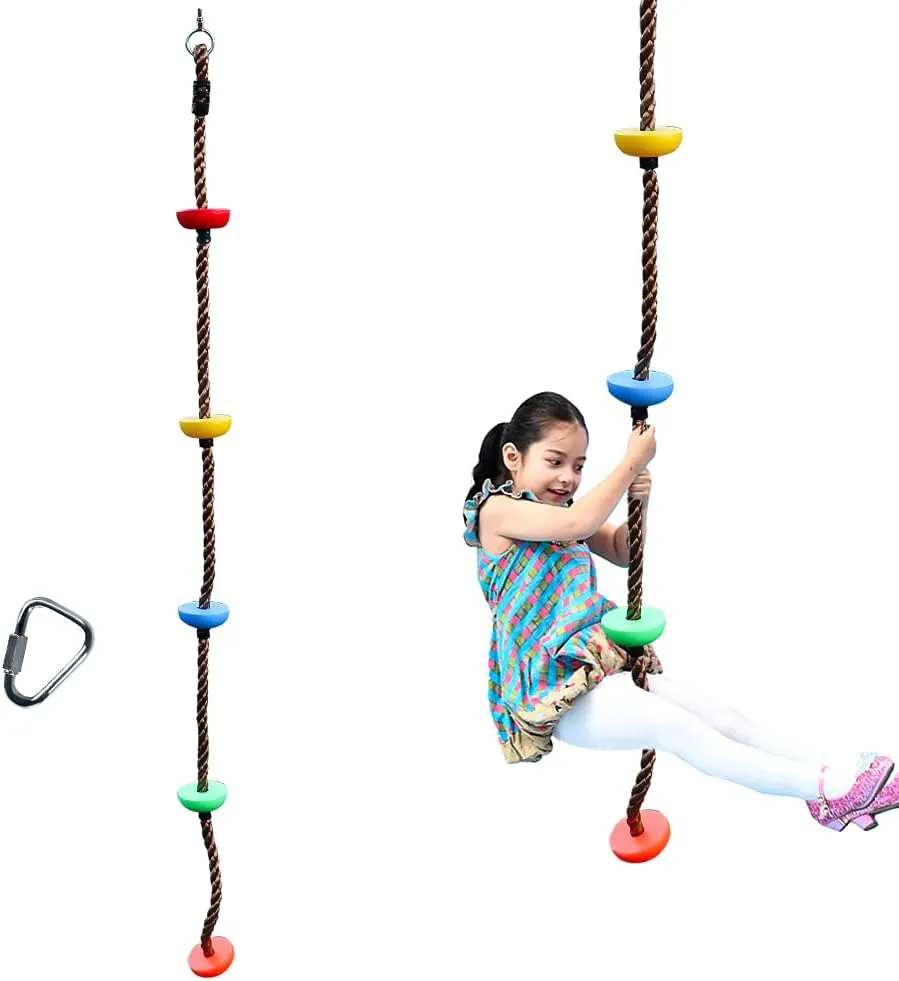Bild von 2 m Kletterseil mit Trittflächen für Schaukel und Ninja Zubehör