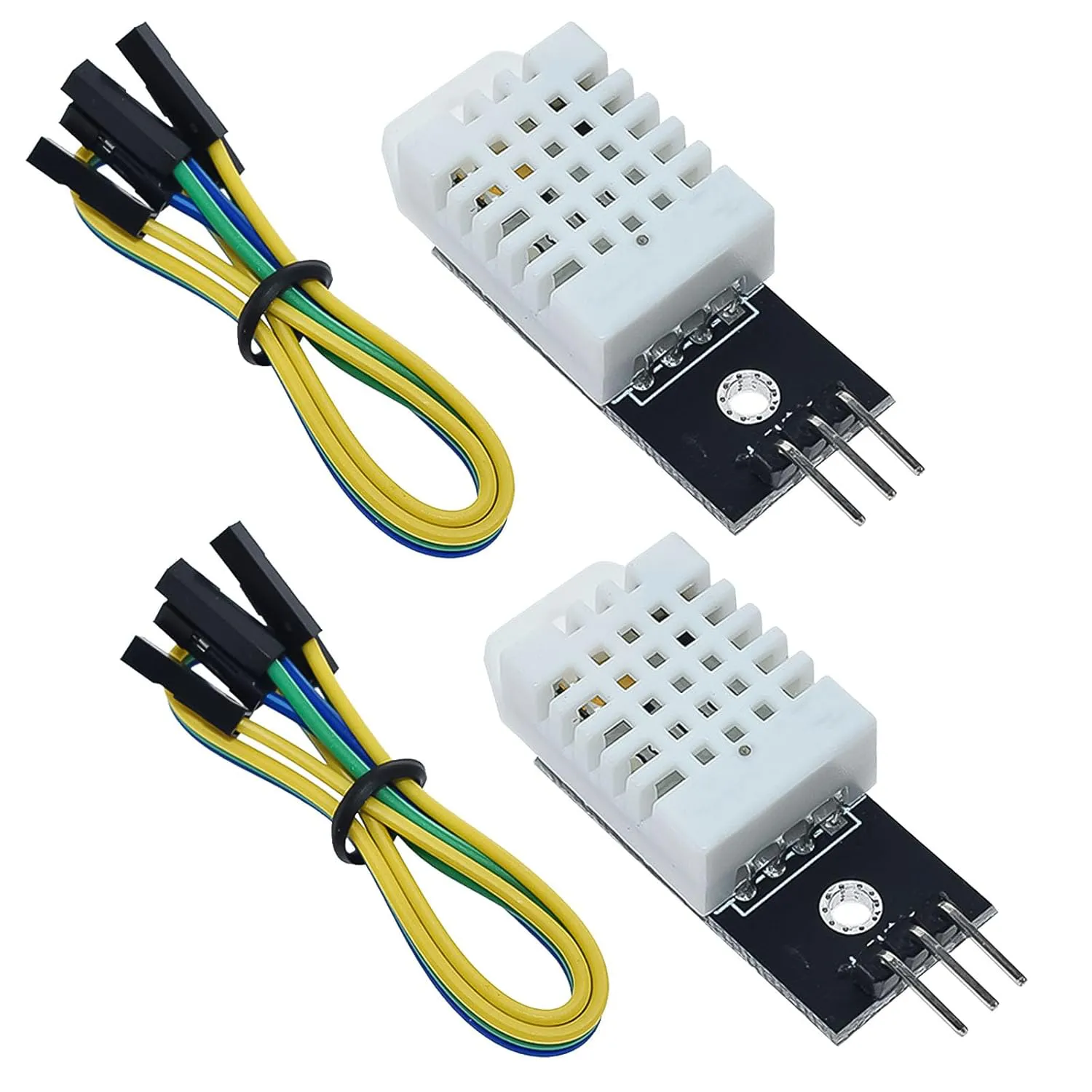 Bild von 2 Stück DHT22 Temperatursensor Modul kompatibel mit Arduino für Temperatur und Luftfeuchtigkeit