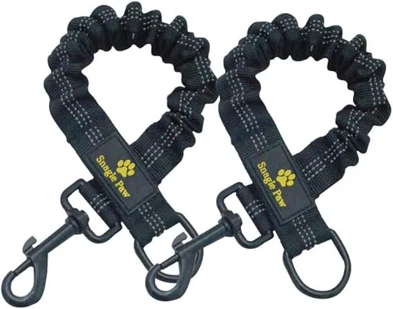 Bild von 2 Stück elastische Hundeleine in Schwarz, verwicklungsfrei und reflektierend