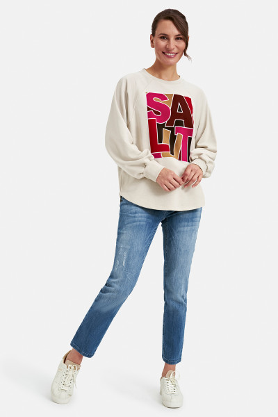 Bild von MILANO ITALY Damen Sweatshirt, beige