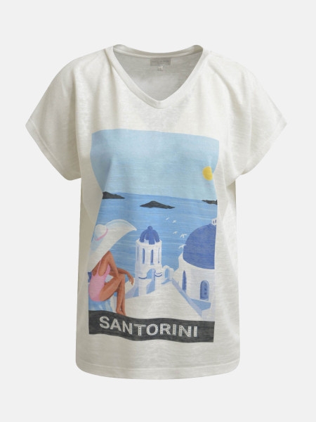 Bild von MILANO ITALY Damen T-Shirt, creme