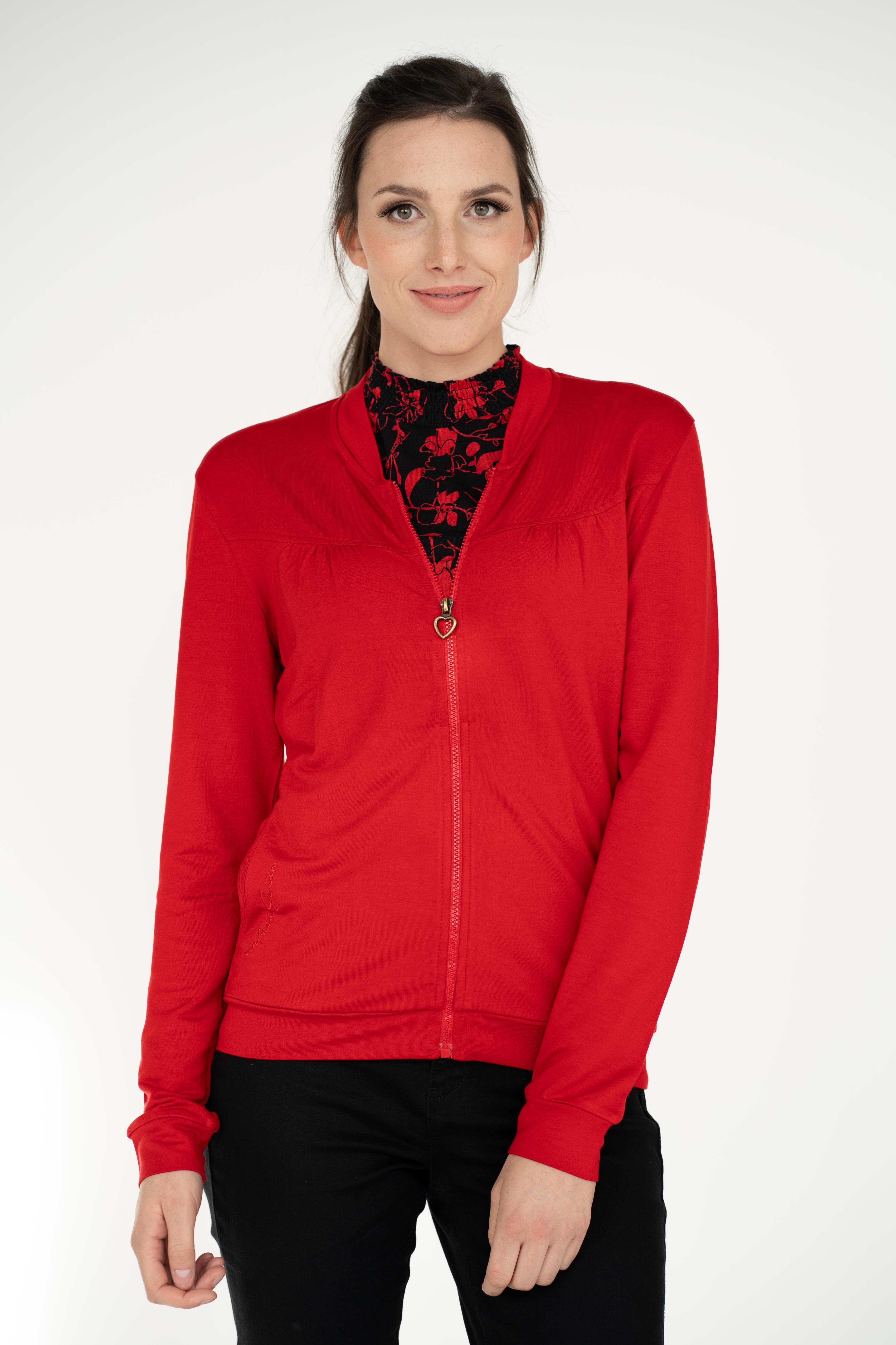 Bild von einfach Schön Sweatjacke Ruby rot