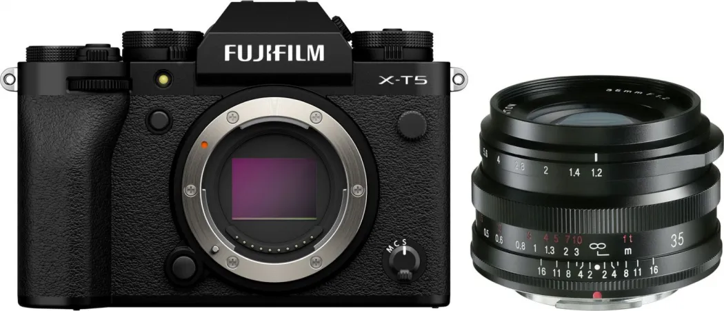 Bild von Fujifilm X-T5 Gehäuse + Voigtländer Nokton 35mm f1,2 X-Mount