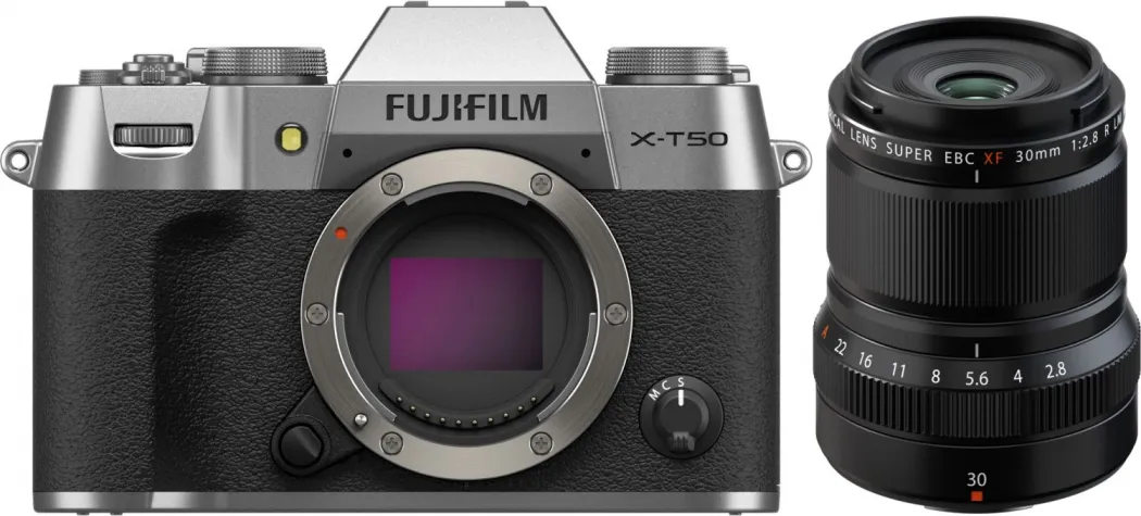 Bild von Fujifilm X-T50 silber + Fujinon XF 30mm f2,8 R LM WR Macro