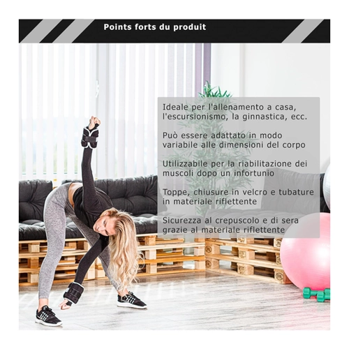 Bild von MOVIT® 2er Set Gewichtsmanschetten Neopren mit Reflektormaterial