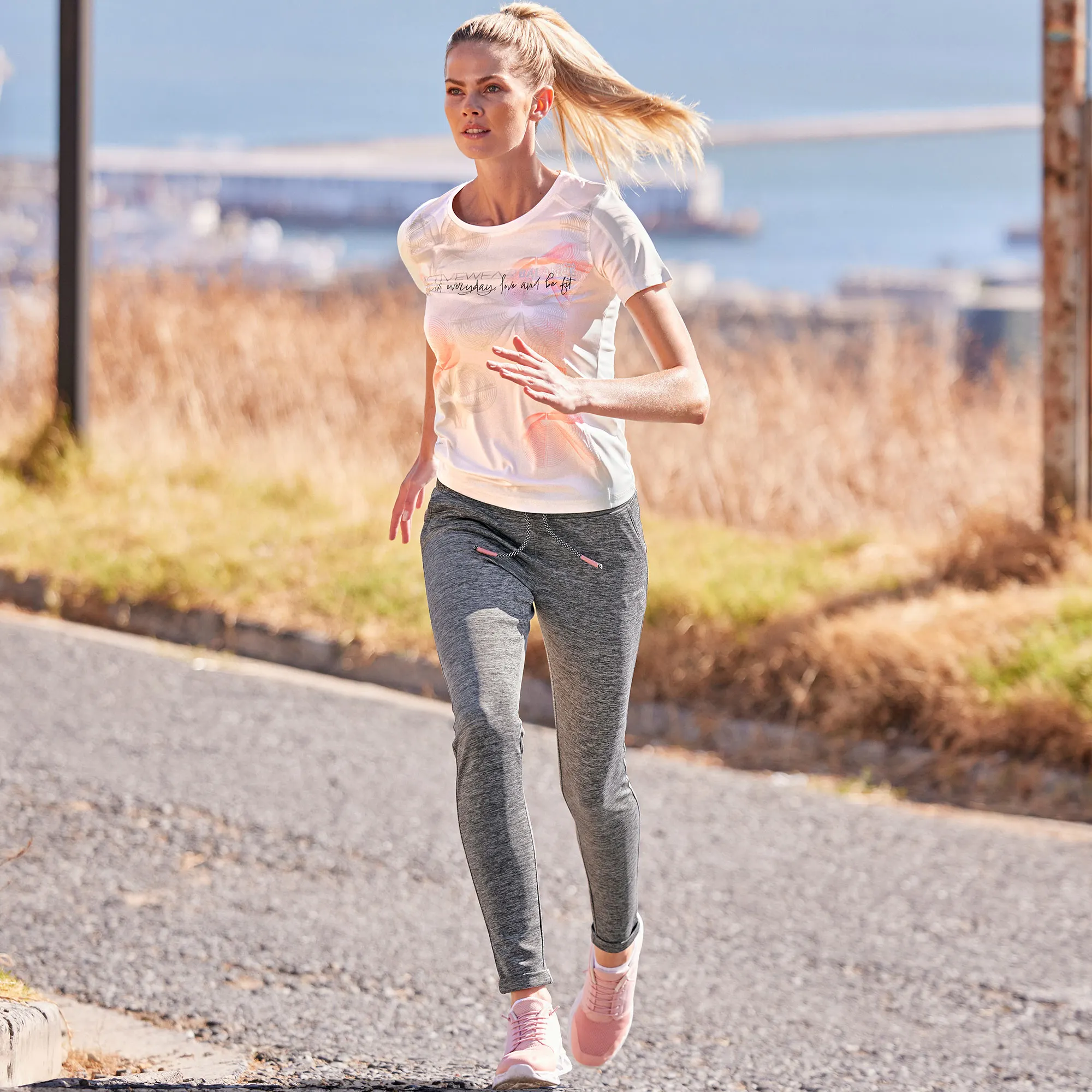 Bild von Damen-Sporthose in Melange-Optik