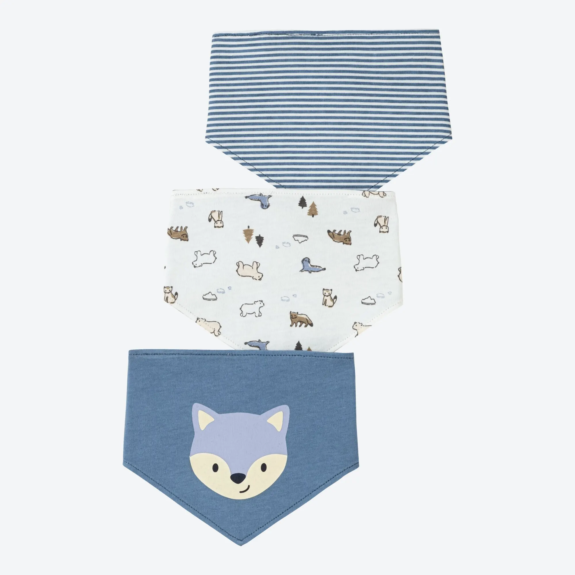 Bild von Baby-Jungen-Halstuch aus reiner Baumwolle, 3er-Pack