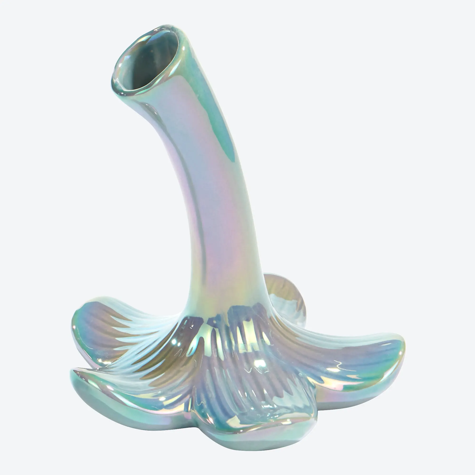 Bild von Keramik-Vase in Perlmutt-Optik, ca. 14x14x17cm