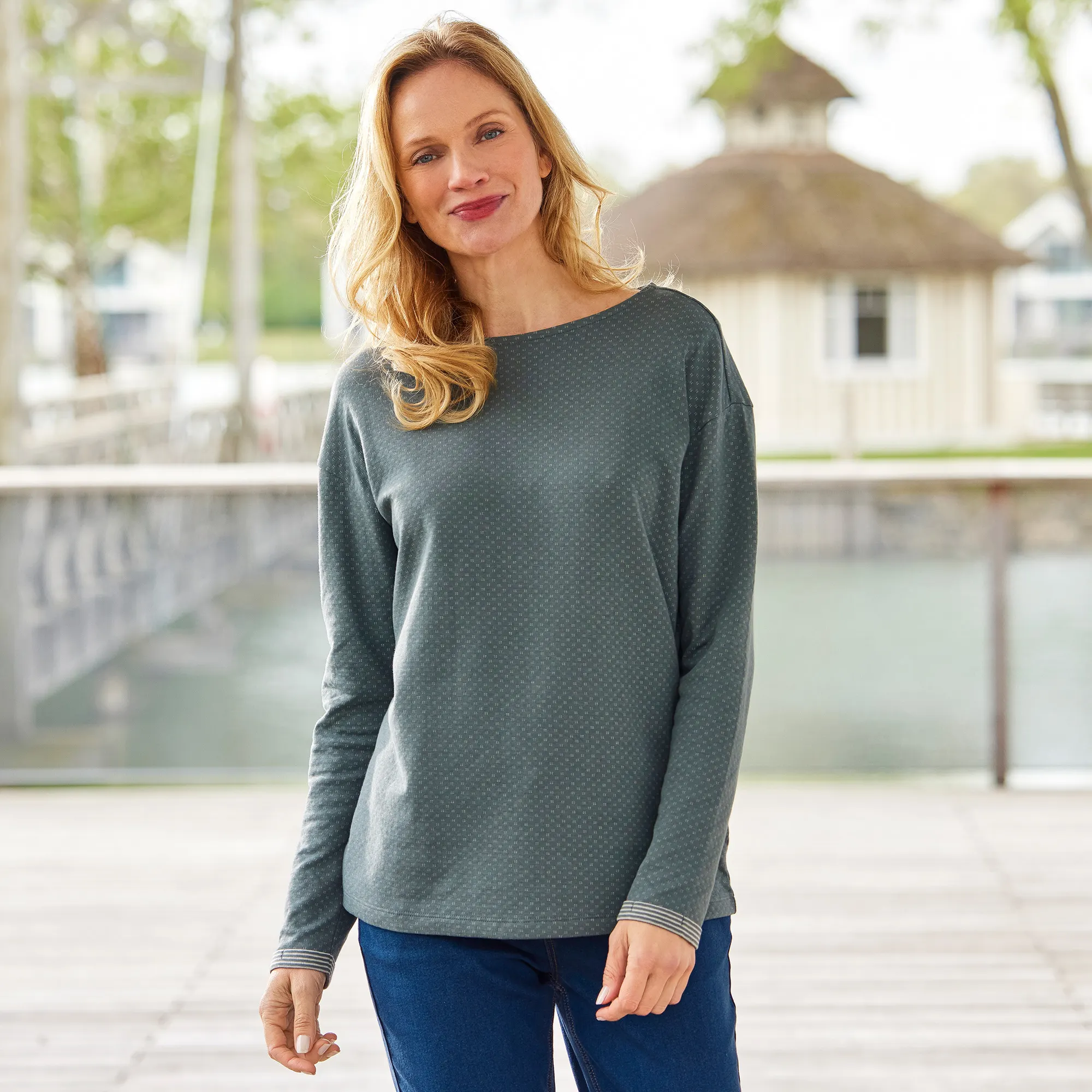 Bild von Damen-Shirt mit Doppelgewebe