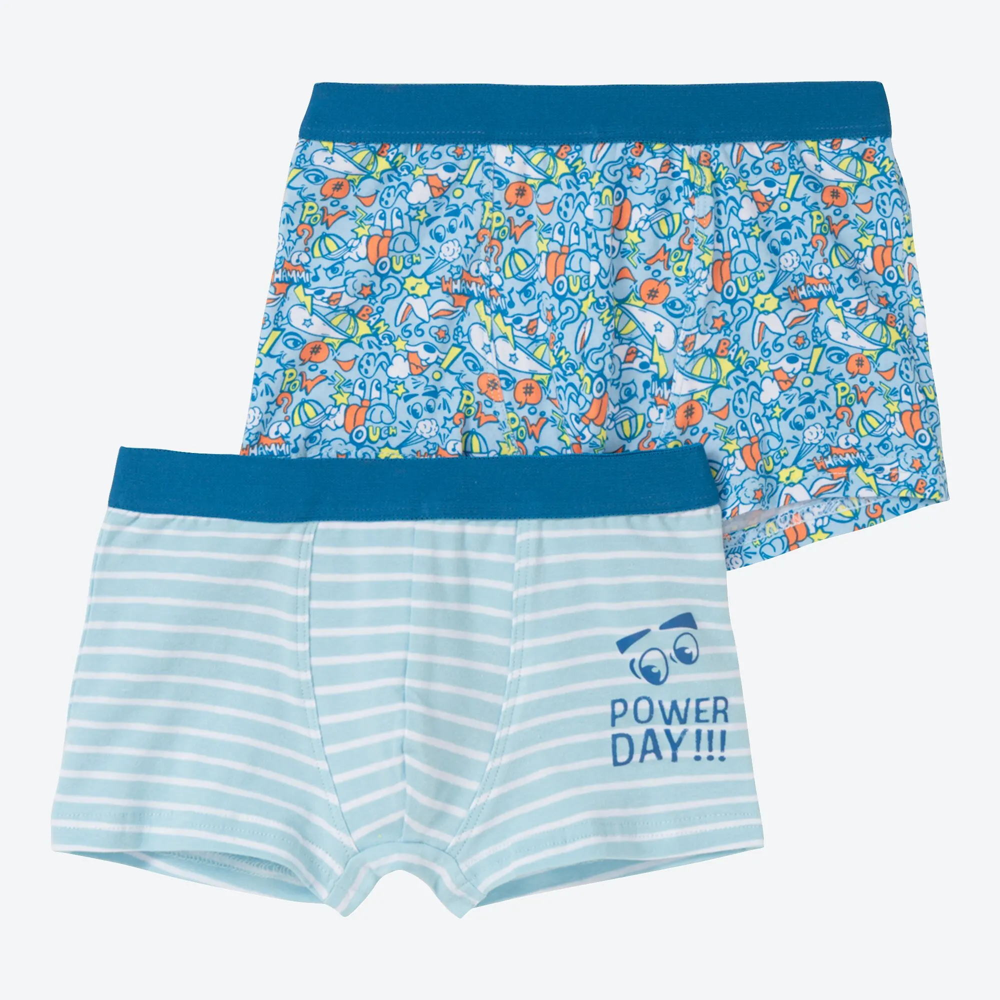 Bild von Kinder-Jungen-Retroshorts mit Streifen, 2er-Pack