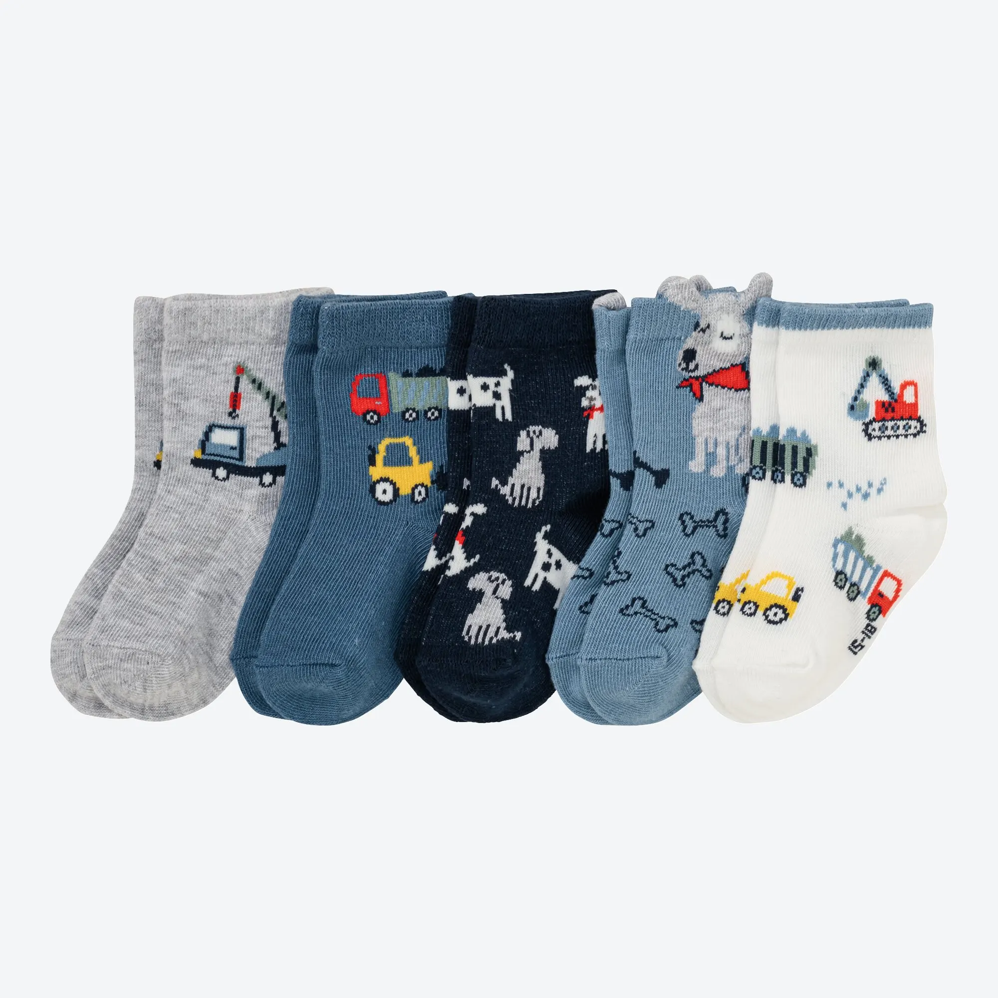 Bild von Baby-Jungen-Socken in verspieltem Design, 5er-Pack