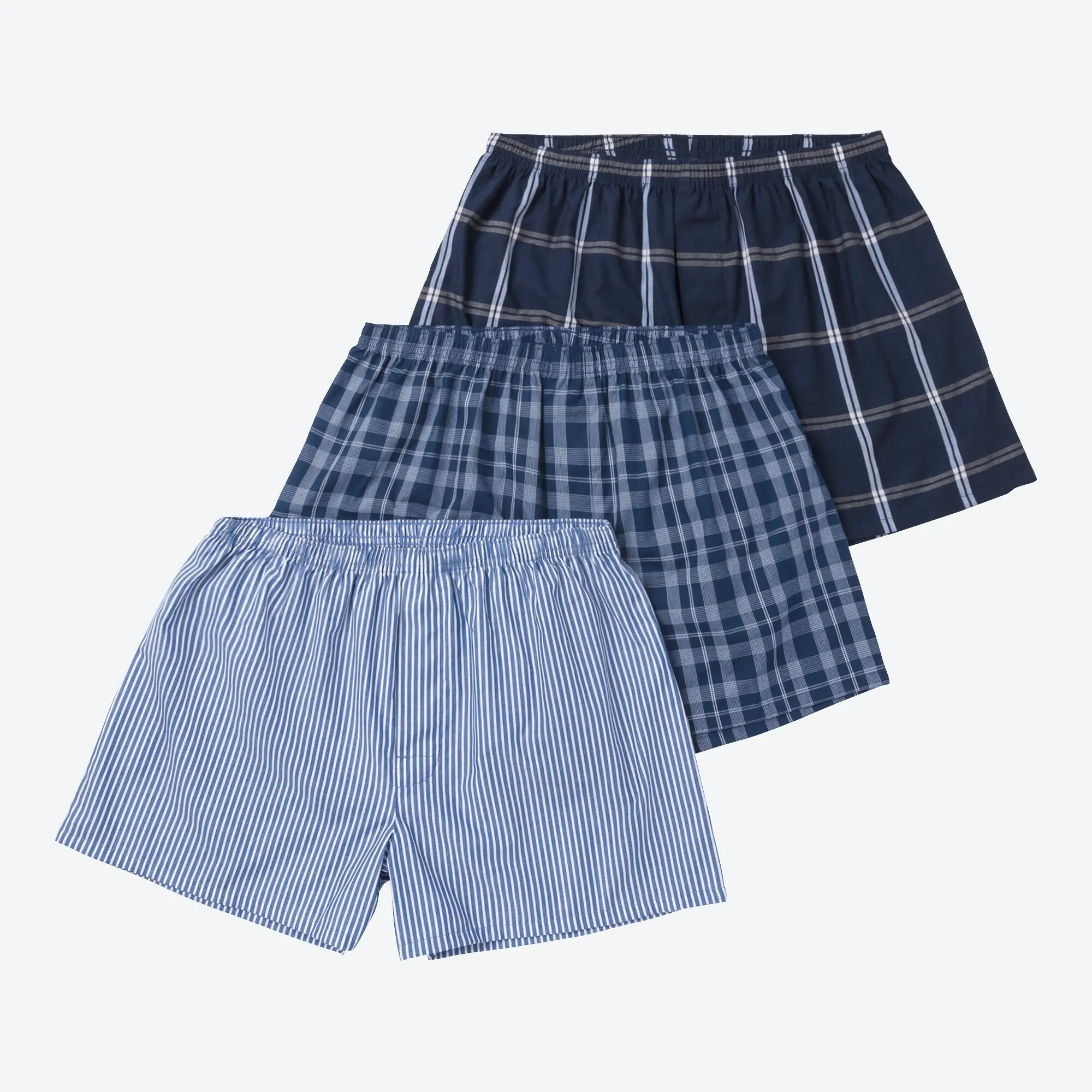 Bild von Herren-Webboxershorts in klassischem Design, 3er-Pack