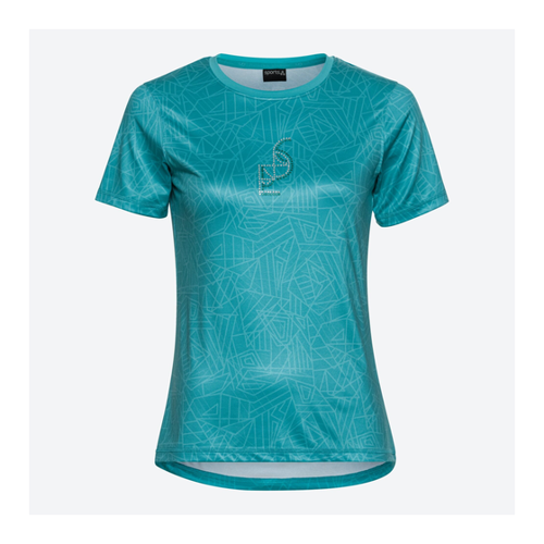 Bild von Damen-Funktions-T-Shirt mit Strassstein-Logo