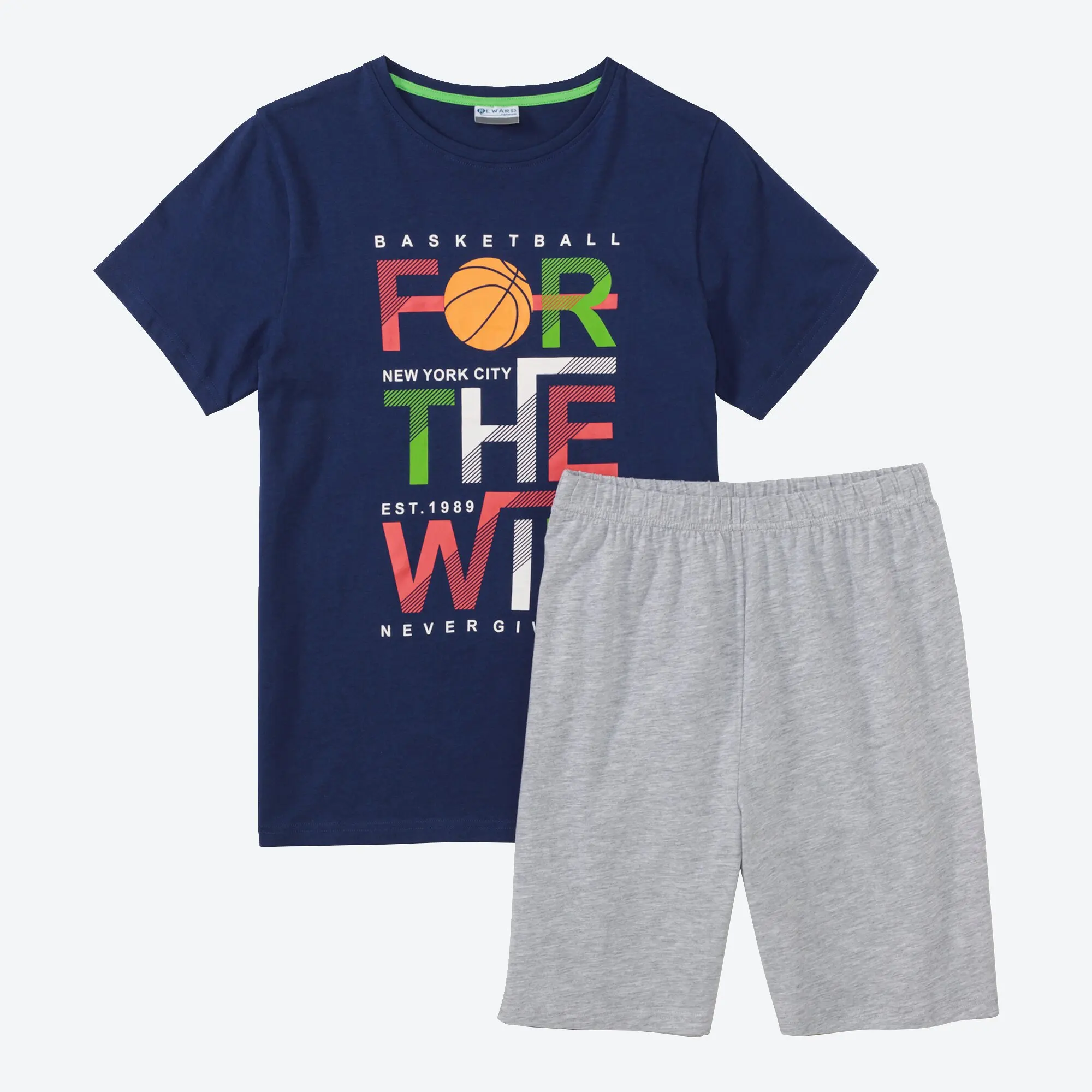 Bild von Teener-Jungen-Shorty mit Druck, 2-teilig