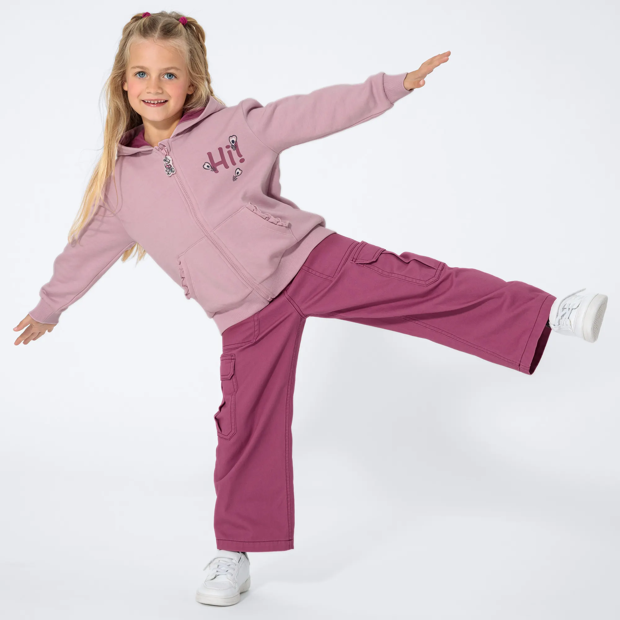 Bild von Kinder-Mädchen-Hose mit Cargotaschen