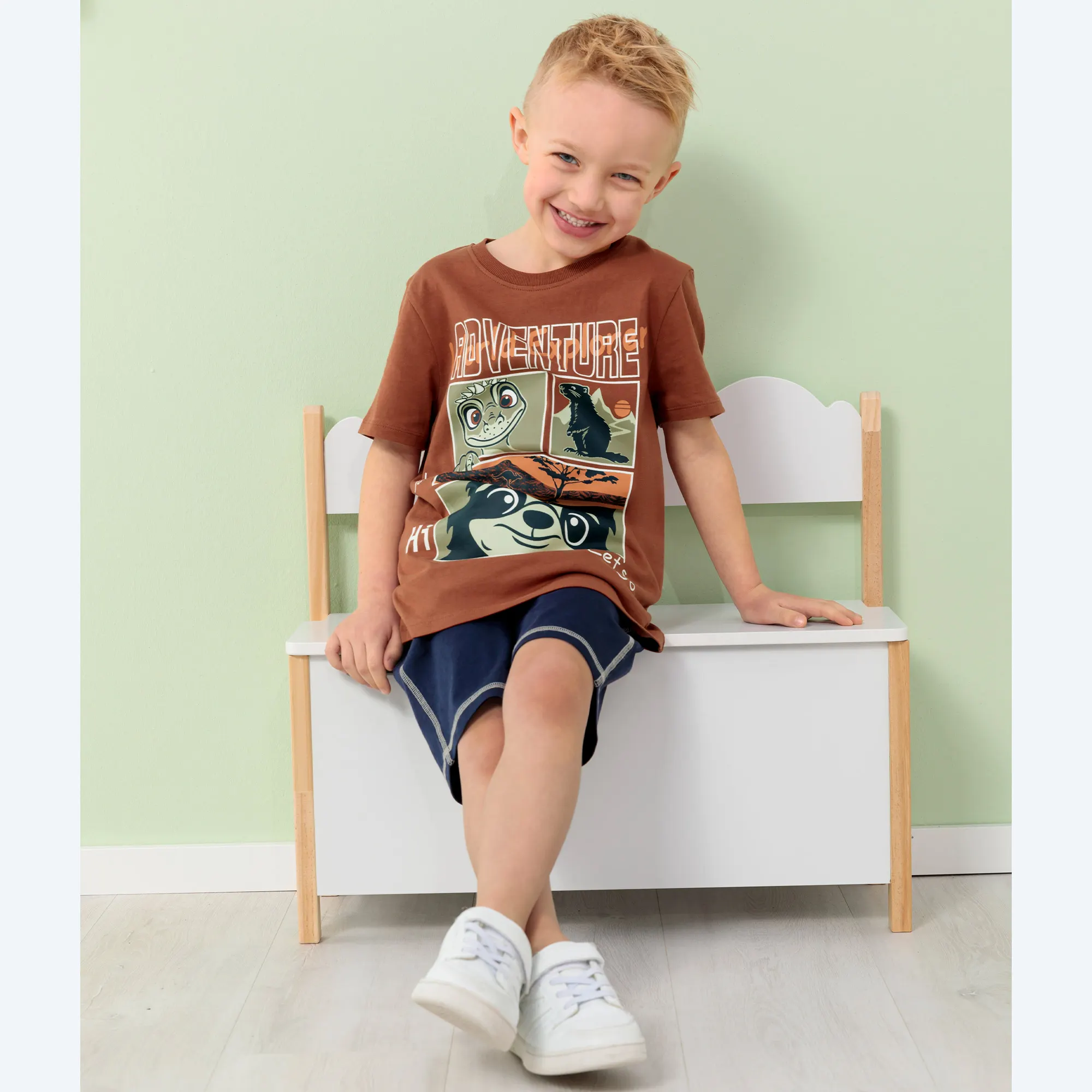 Bild von Kinder-Jungen-Bermudas mit Kontrast-Bindeband