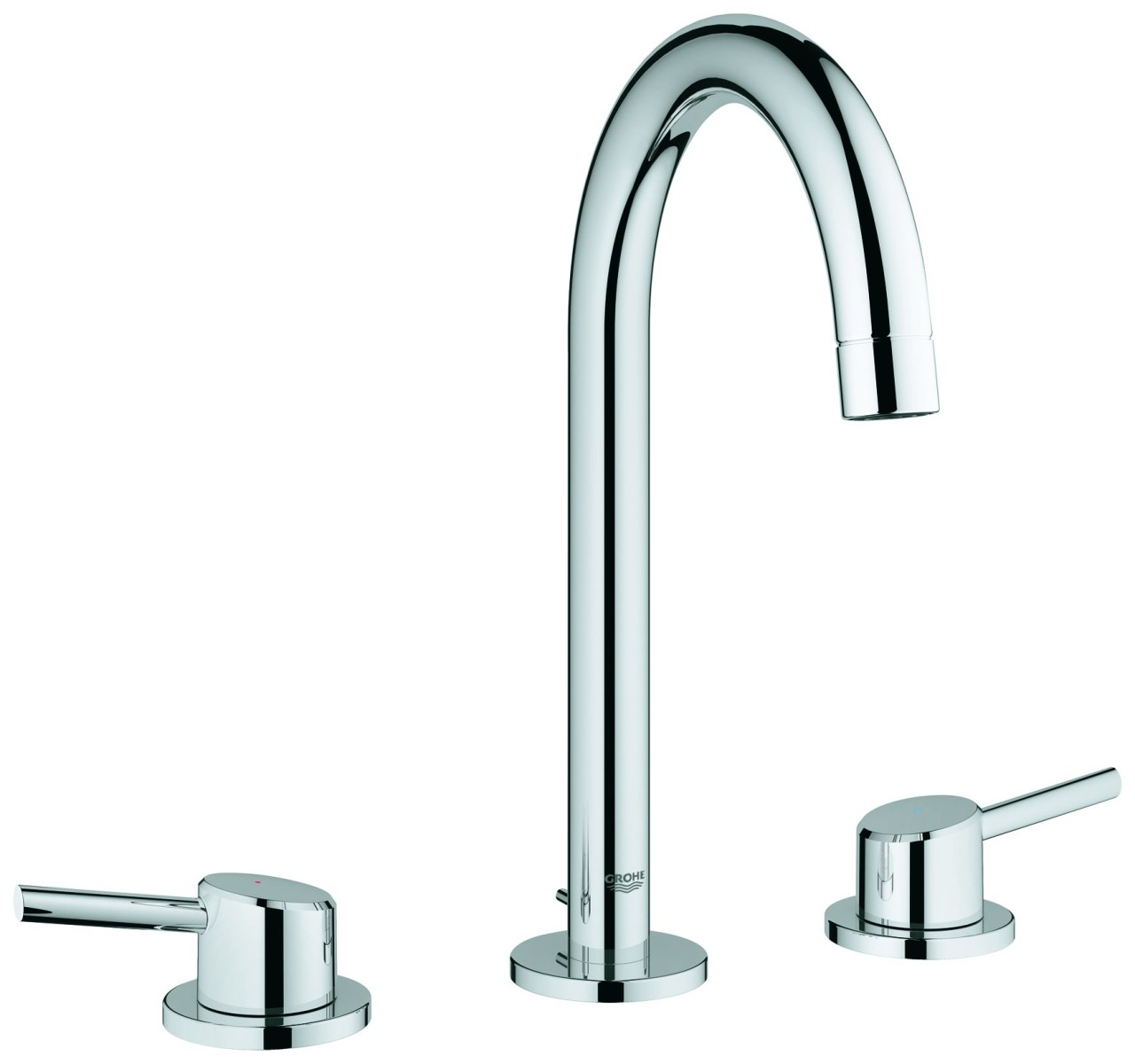 Bild von GROHE 3-Loch WT-Batterie Concetto 20216 mit Zugstangen-Ablaufgarnitur chrom 20216001