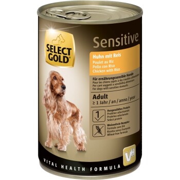 Bild von SELECT GOLD Nassfutter Hund Sensitive Adult Huhn mit Reis 6x400 g