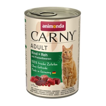 Bild von animonda CARNY Adult 6x400g Rind, Reh & Preisselbeeren
