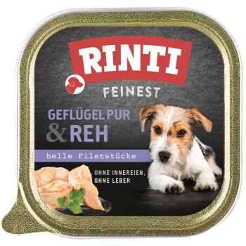 Bild von RINTI Feinest Adult Geflügel pur & Reh 11x150 g