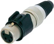 Bild von NEUTRIK XLR-Steckverbinder Buchse, gerade Polzahl: 4 Silber NC4FX-HD 1 St. (NC4FX-HD)