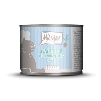 Bild von MjAMjAM Nassfutter Katze Adult, Blanchiert in Sauce 6x185 g Pute und Möhre