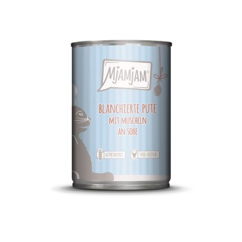 Bild von MjAMjAM Nassfutter Katze Adult, Blanchiert in Sauce 6x380 g Pute und Muscheln