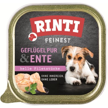 Bild von RINTI Feinest Adult Geflügel pur & Ente 44x150 g