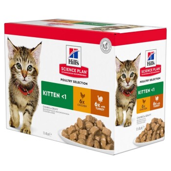 Bild von Hill's Science Plan Kitten Multipack Truthahn & Huhn 24x85 g