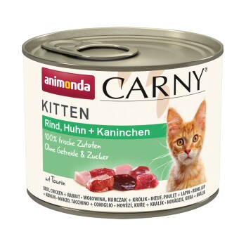 Bild von animonda Carny Kitten Rind, Huhn & Kaninchen 24x200 g