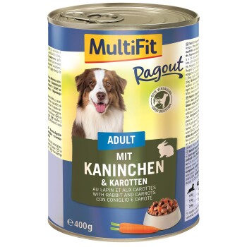 Bild von MultiFit Adult Ragout Kaninchen & Karotten 6x400 g