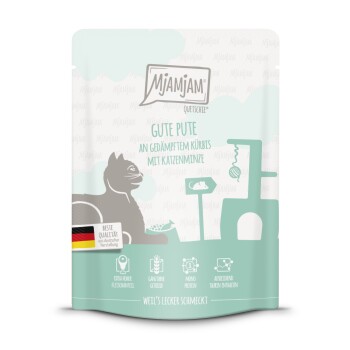 Bild von MjAMjAM Nassfutter Katze Adult, Quetschie 6x300 g Pute