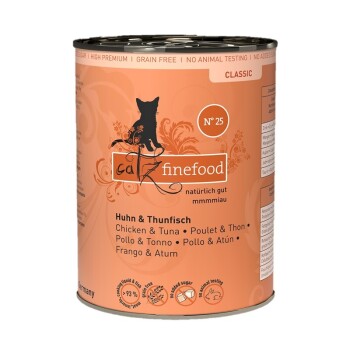 Bild von Catz finefood Nassfutter Katze Classic Adult No. 25 Huhn & Thunfisch 24x400 g