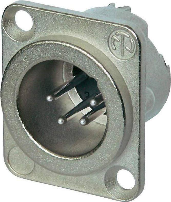 Bild von Neutrik NC4MD-LX XLR-Steckverbinder Flanschstecker, Kontakte gerade Polzahl (num): 4 Silber 1St.