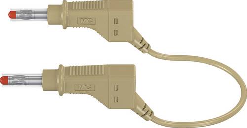 Bild von Stäubli XZG425/SIL Sicherheits-Messleitung [Lamellenstecker 4mm - Lamellenstecker 4 mm] 1.00m Braun