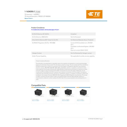 Bild von TE Connectivity 1-1634200-2 Tray – Ein vielseitiges Produkt für Ihre Bedürfnisse