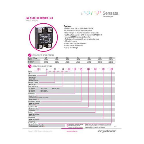 Bild von Crydom Halbleiterrelais HD4875G