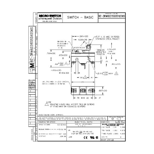 Bild von Honeywell SPS SCN-2417SC Schnappschalter – Ihre zuverlässige Schaltungslösung