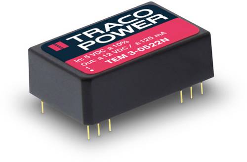 Bild von TracoPower TEM 3-1223N DC/DC-Wandler, Print 12 V/DC 15 V/DC, -15 V/DC 100mA 3W Anzahl Ausgänge: 2 x