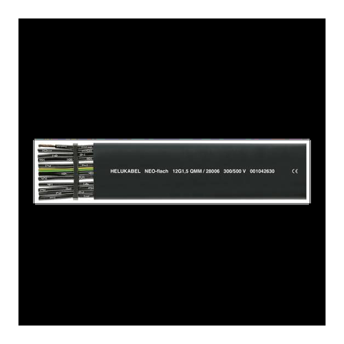 Bild von Helukabel Flachbandkabel 4G 2.5mm² Schwarz 28008-500 500m