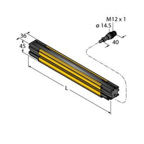 Bild von Turck Lichtvorhang SLLE40-1050P8 Schutzfeldhöhe 1050mm