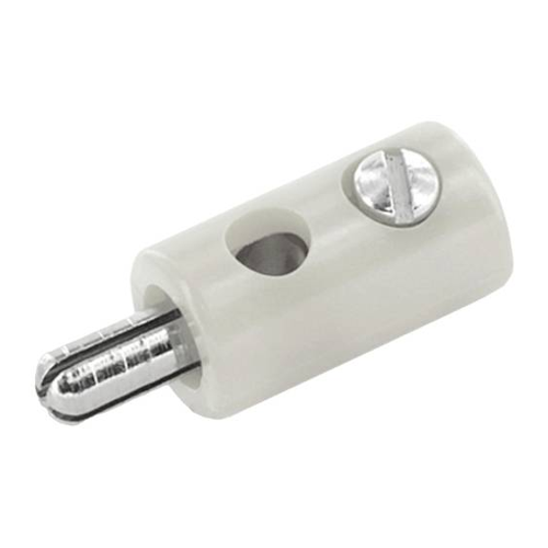 Bild von Econ connect HOS25WS Miniatur-Rundsteckverbinder Stecker, gerade Stift-Ø: 2.5mm Weiß Bulk