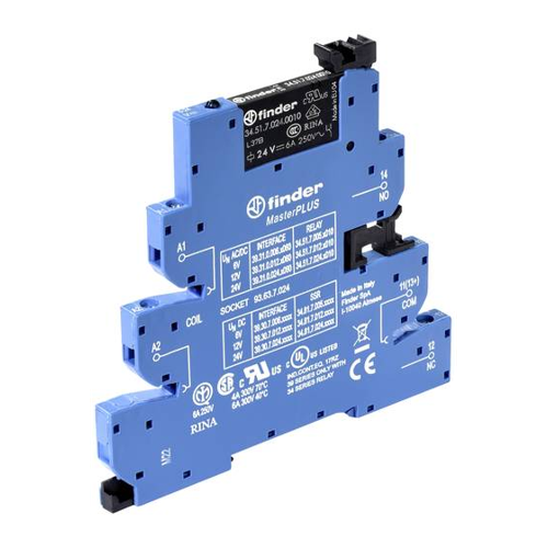 Bild von Finder 39.31.7.220.0060 Koppelrelais 220 V/DC 6A 1 Wechsler