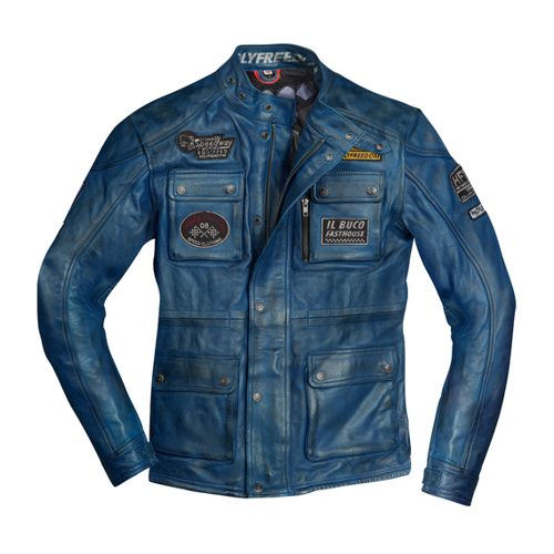 Bild von HolyFreedom Quattro Evolution Motorrad Lederjacke – Blußel für Männer, Größe M