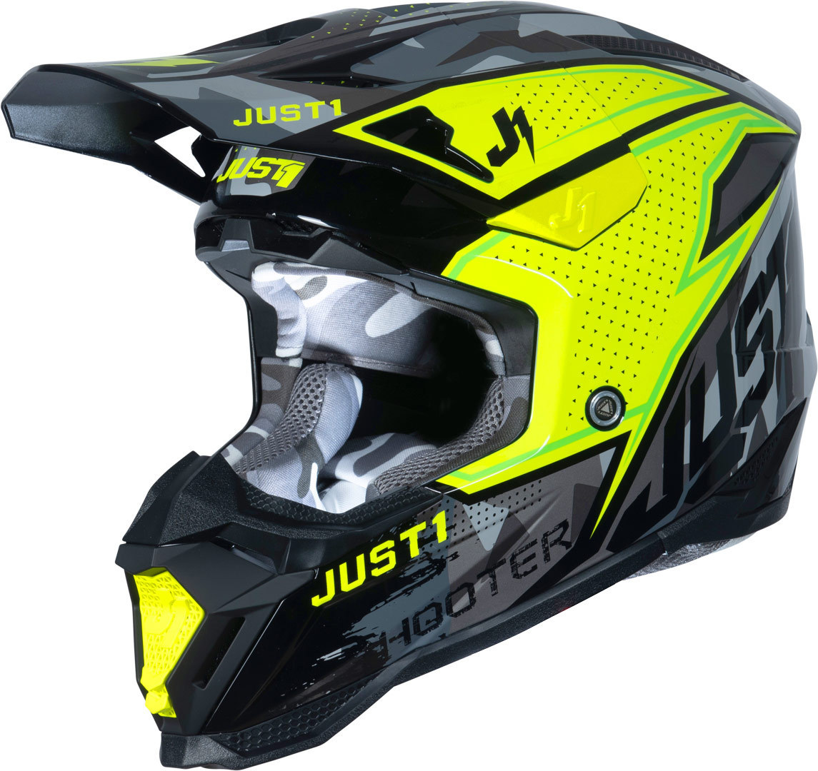 Bild von Just1 J40 Shooter Camo Motocross Helm, schwarz-gelb, Größe L für Männer