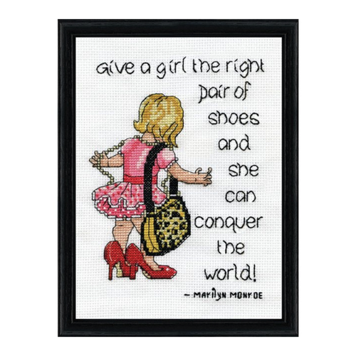 Bild von Design Works Crafts Kreativset Kreuzstich "Paar Schuhe"