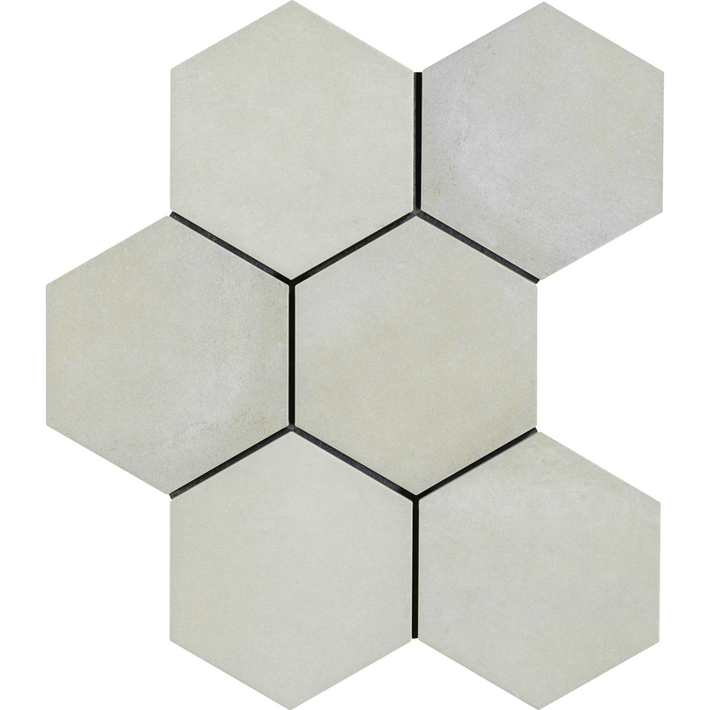 Bild von Bodenfliese 'Time Hex' Feinsteinzeug beige 18.2 x 21 cm