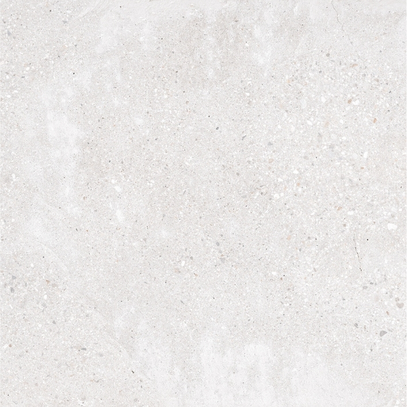 Bild von Bodenfliese 'Stonecement' Feinsteinzeug weiß 60 x 60 cm